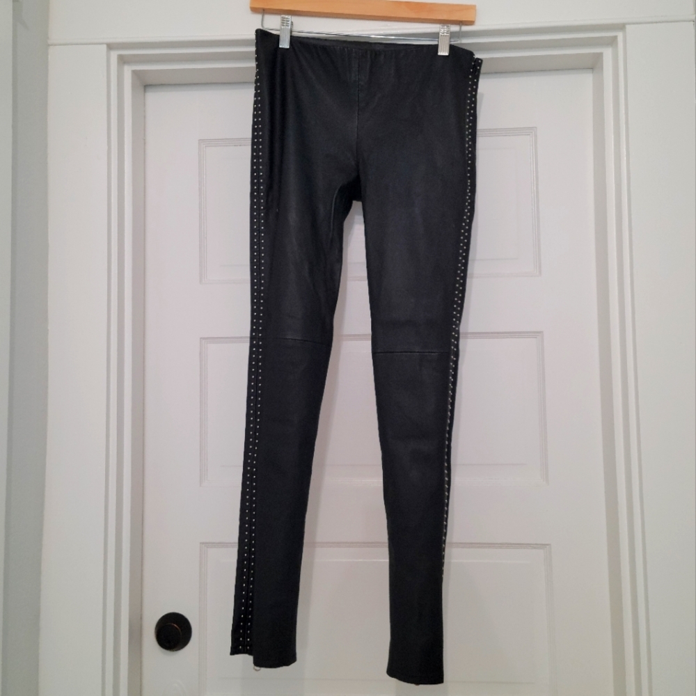 Alexander Mcqueen Leather Studded Pants